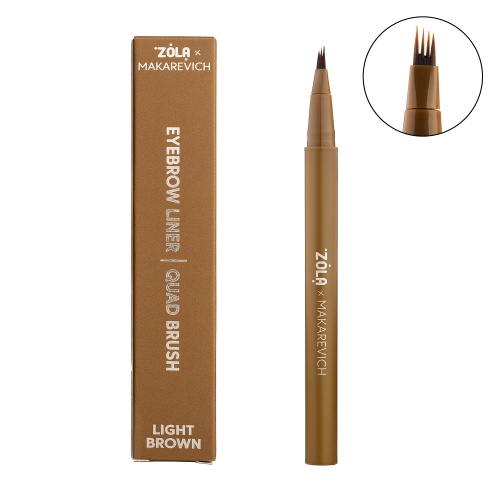 ZOLA x Makarevich Brow Liner with Quad Brush Light Brown