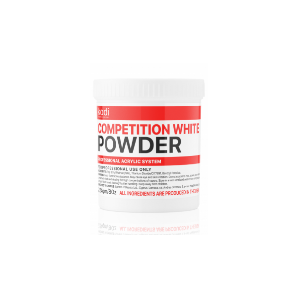 Perfect White Powder (Basic White Acrylic) 224 g. Kodi Professional