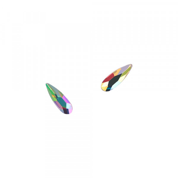 Teardrop Stones Mini (2x6 mm.) Crystal AB, 2 pieces Komilfo