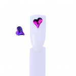 Uneven Heart Stones (6x7 mm.) Purple Flare, 2 pieces Komilfo