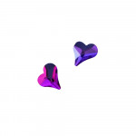 Uneven Heart Stones (6x7 mm.) Purple Flare, 2 pieces Komilfo