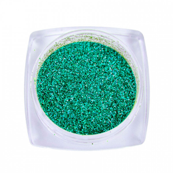 Spangles №010 Hologram Green-turquoise (0.1 mm, 2.5 g) Komilfo