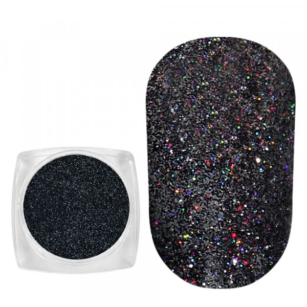 Spangles №014 Hologram Graphite (0.1 mm, 2.5 g) Komilfo