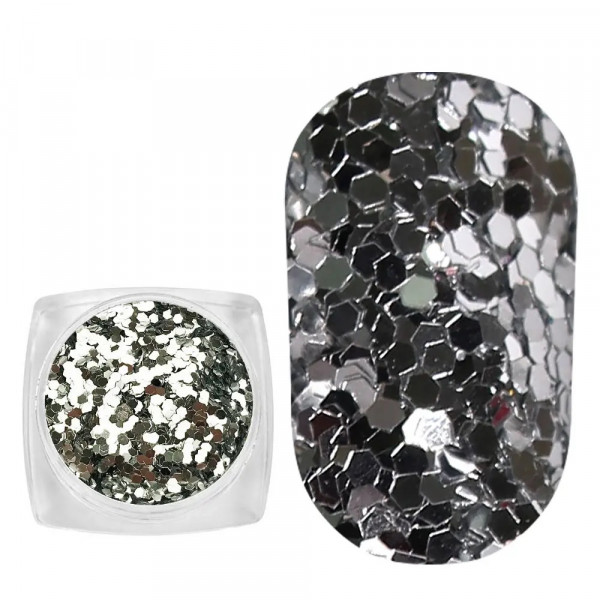 Spangles №102K Silver (1 mm, 2.5 g) Komilfo
