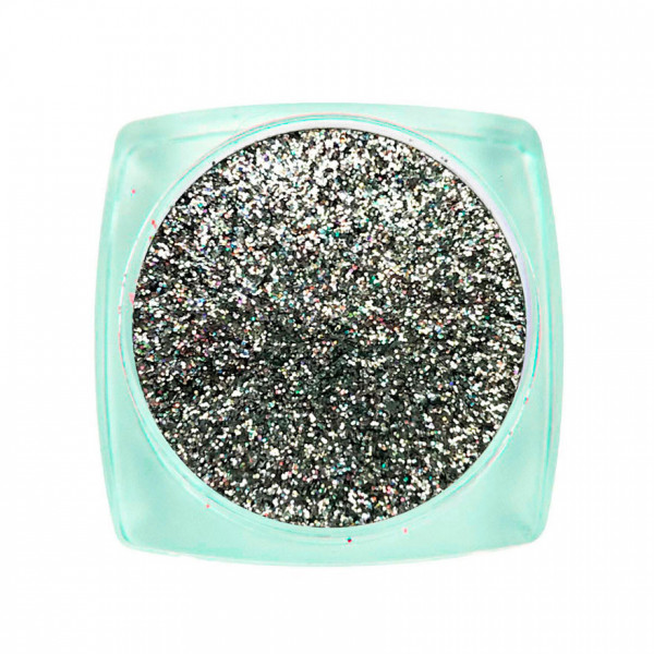 Spangles №104D Hologram Silver (0.15 mm, 2.5 g) Komilfo