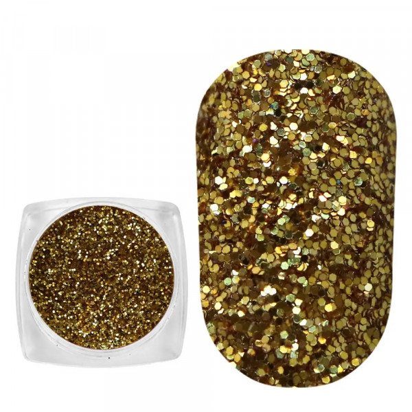 Spangles №107F Gold (0.3 mm, 2.5 g) Komilfo