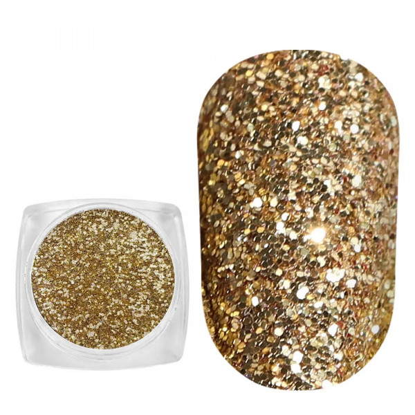 Spangles №109F Light Gold (0.3 mm, 2.5 g) Komilfo