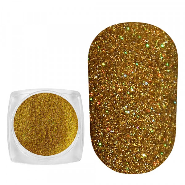 Spangles №115 Hologram Yellow Gold (0.08 mm, 2.5 g) Komilfo