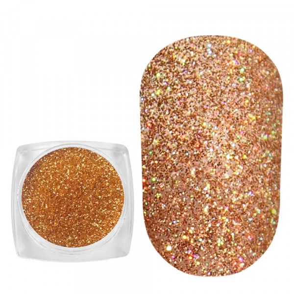 Spangles №116 Hologram Dark Gold (0.1 mm, 2.5 g) Komilfo