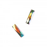 Stones P03 in the shape of a Rectangle (2x9 mm.) Crystal AB, 2 pieces Komilfo