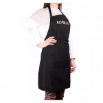 Apron short with three pockets (black), 68*78 cm Komilfo