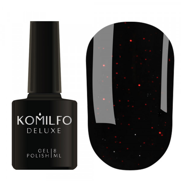 Deluxe Gel Polish Black Red, 8 мл Komilfo