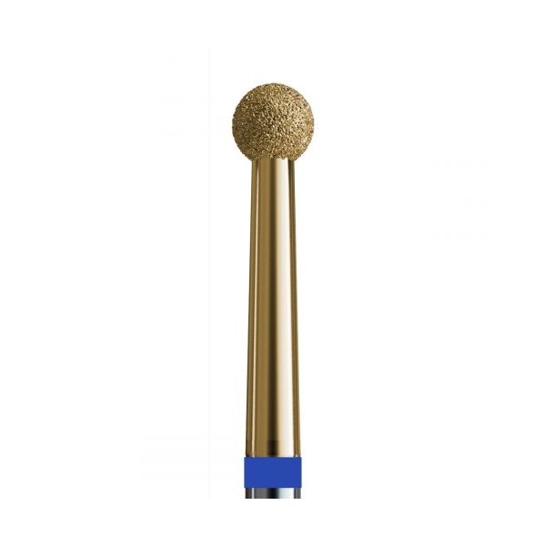 Buffing head, blue, ball 2.1 mm, zirconium spraying (№24 V104.001.524.021_Z) Kodi Professional