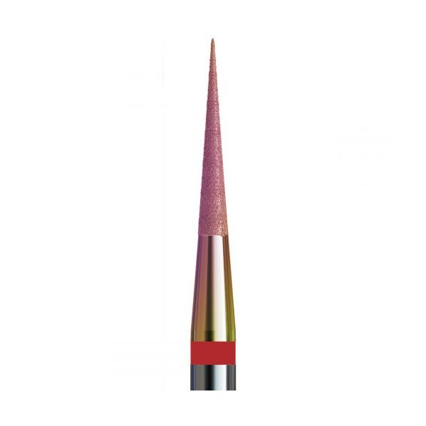 Buffing head, red, cone 1.4 mm, chameleon spraying (№79 V104.165.514.014_K) Kodi Professional