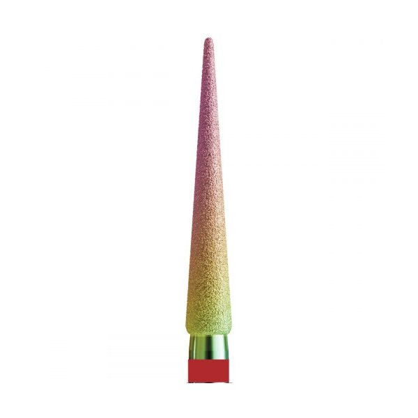 Buffing head, red, cone 1.8 mm, chameleon spraying (№87 V104.167.514.018_K) Kodi Professional