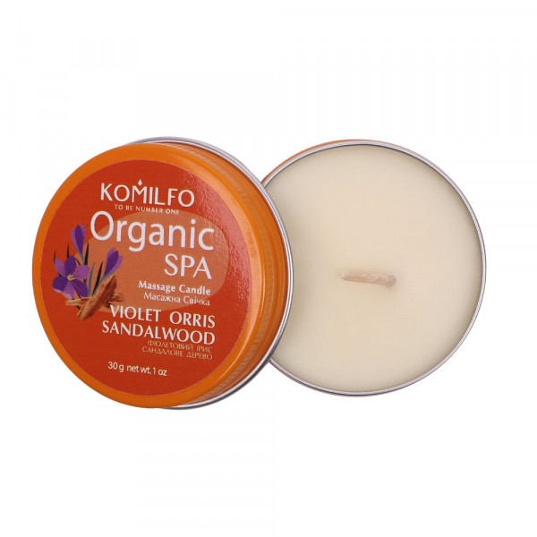 Massage Candle – Violet Orris Sandalwood, 30 g. Komilfo
