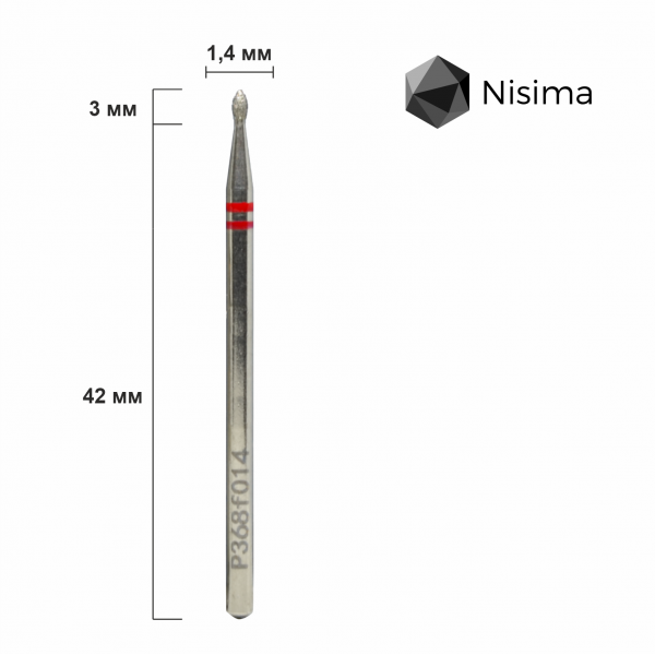 Buffing head, red, P368f014 Nisima