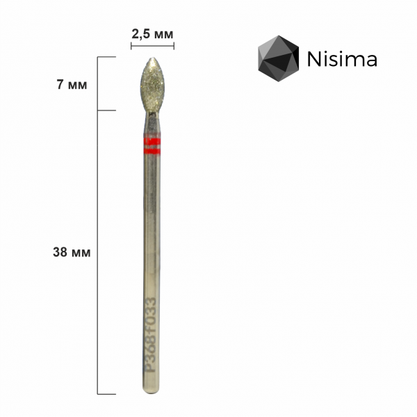 Buffing head, red, P368f033 Nisima