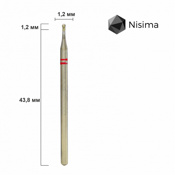 Buffing head, red, P801f012 Nisima