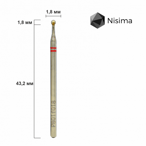 Buffing head, red, P801f018 Nisima