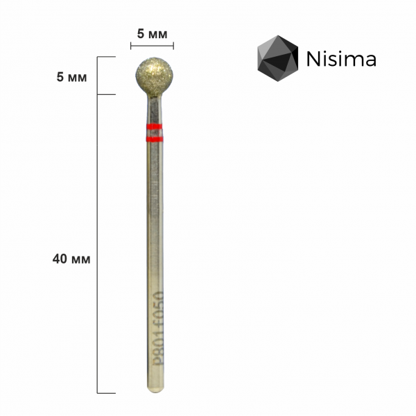 Buffing head, red, P801f050 Nisima