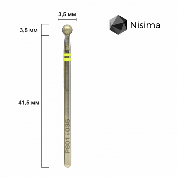 Buffing head, yellow, P801i035 Nisima