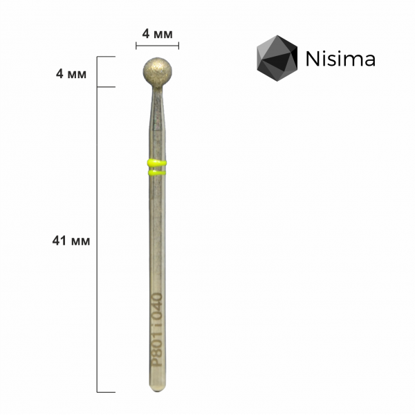 Buffing head, yellow, P801i040 Nisima