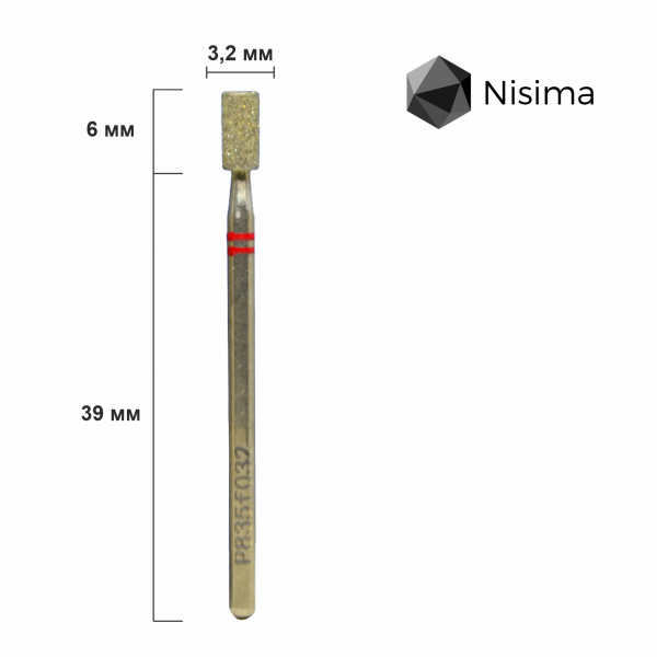 Buffing head, red, P835f032 Nisima