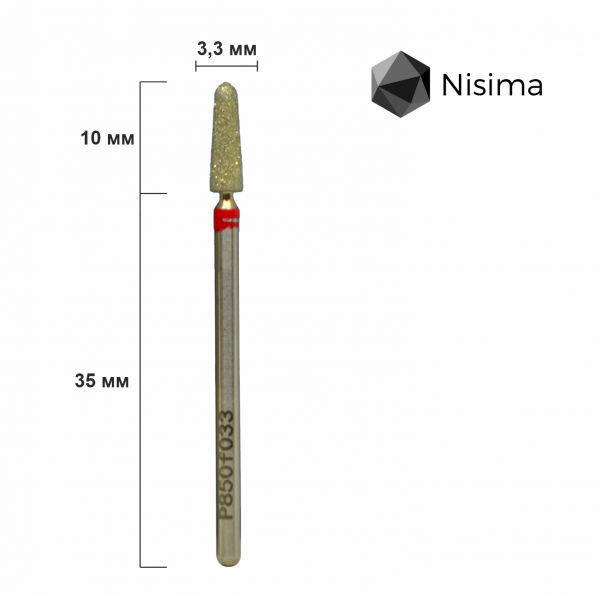 Buffing head, red, P850f033 Nisima