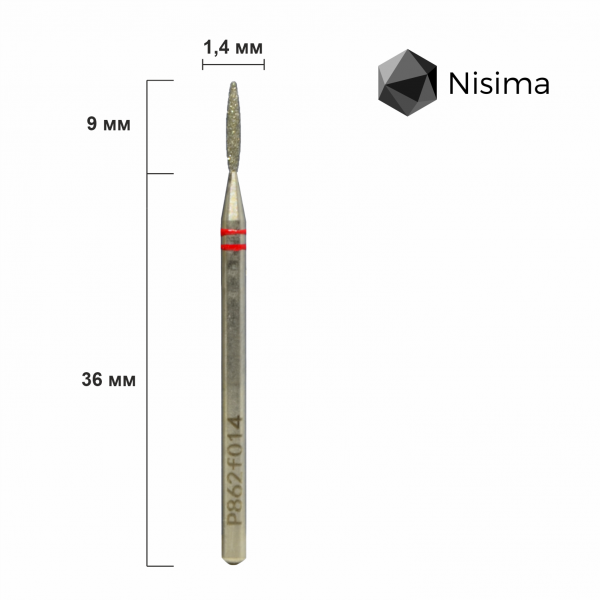 Buffing head, red, P862f014 Nisima