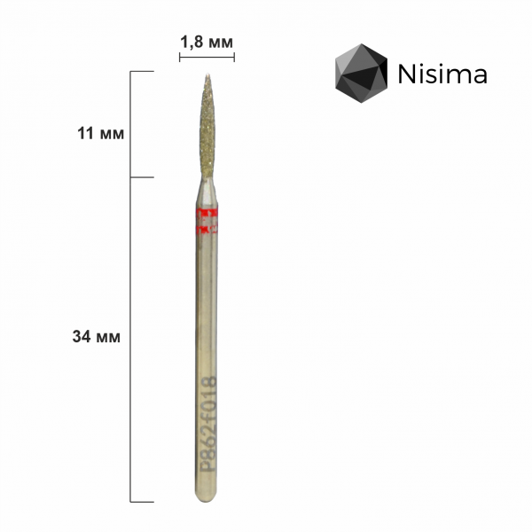 Buffing head, red, P862f018 Nisima