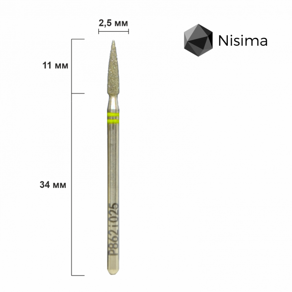 Buffing head, yellow, P862i025 Nisima