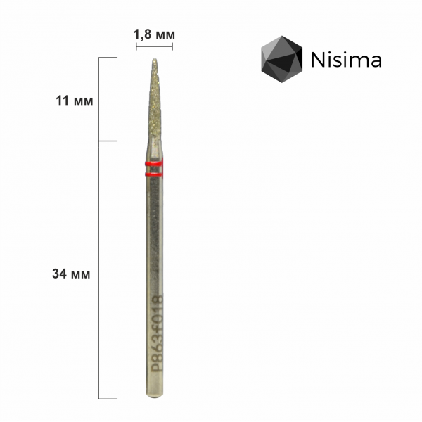 Buffing head, red, P863f018 Nisima