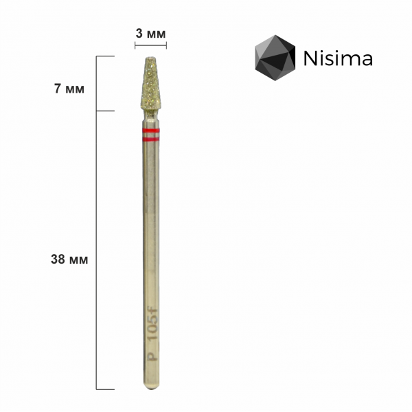 Buffing head, red, P105fK Nisima