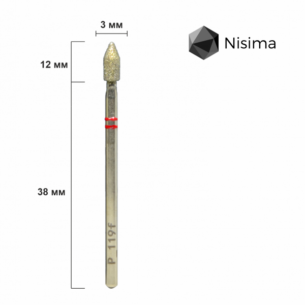 Buffing head, red, P119fK Nisima