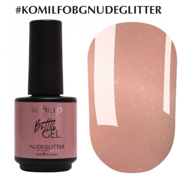 Bottle Gel Nude Glitter 15 ml. Komilfo