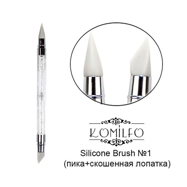 Кисть Komilfo Silicon Brush 1 (lance, beveled scapula)