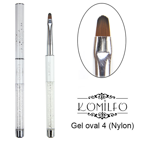Brush Komilfo Gel oval 4 (Nylon)