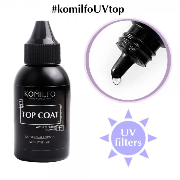 No Wipe UV Top 50 ml. x 10 ( 10 units) Komilfo