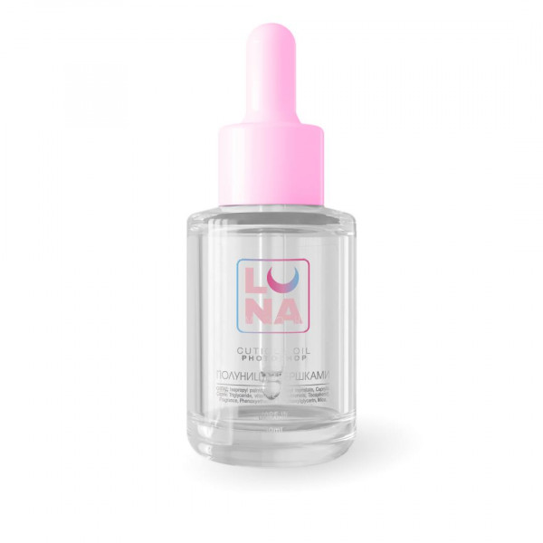 Dry cuticle oil with a strawberry aroma with cream Photoshop Oil 30 ml LUNAmoon