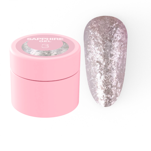 Sequins for nails Sapphire Gel No. 3 5 ml LUNAmoon