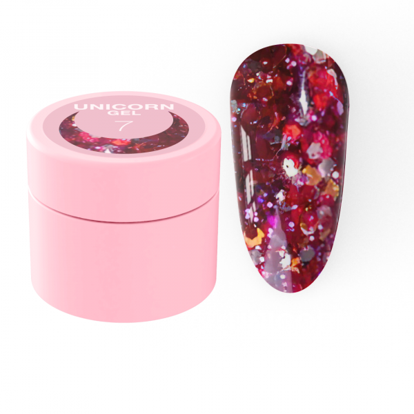 Sequins for nails Unicorn Gel No. 7 5 ml LUNAmoon