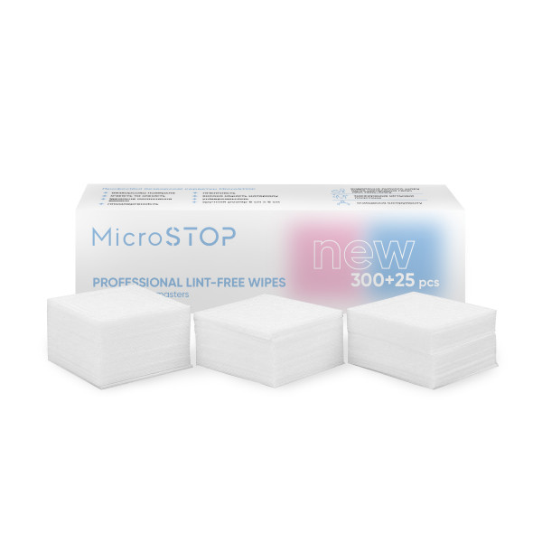 Безворсовые салфетки MicroStop, 300+25 шт