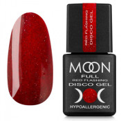 Red Flashing Disco Gel Polish MOON FULL