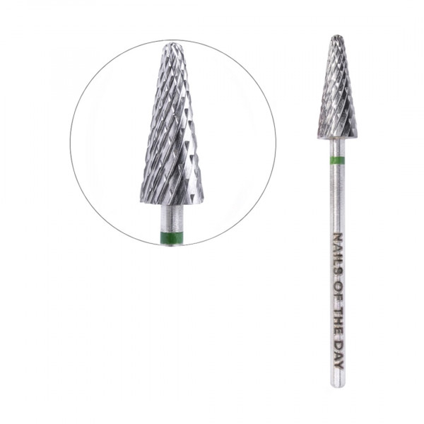 Drill Bit Hard-Alloy (cone, green, 6*15 mm) NAILS OF THE DAY