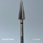 Drill Bit Hard-Alloy (cone, red, 6*17 mm) NAILS OF THE DAY