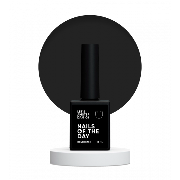 NAILS OF THE DAY Cover Base Lets Amsterdam Black , 10 мл