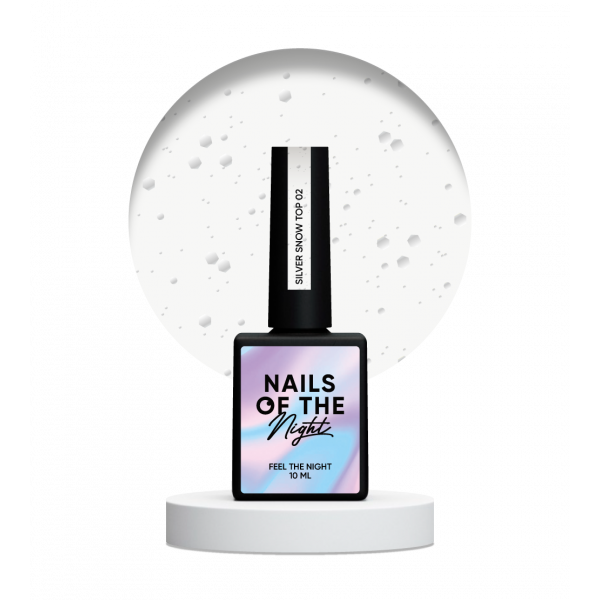 NAILS OF THE NIGHT Silver Snow top, 10 ml