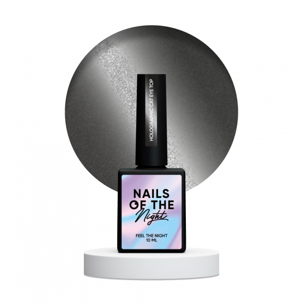 NAILS OF THE NIGHT Holographic Top Cat eye, 10 мл