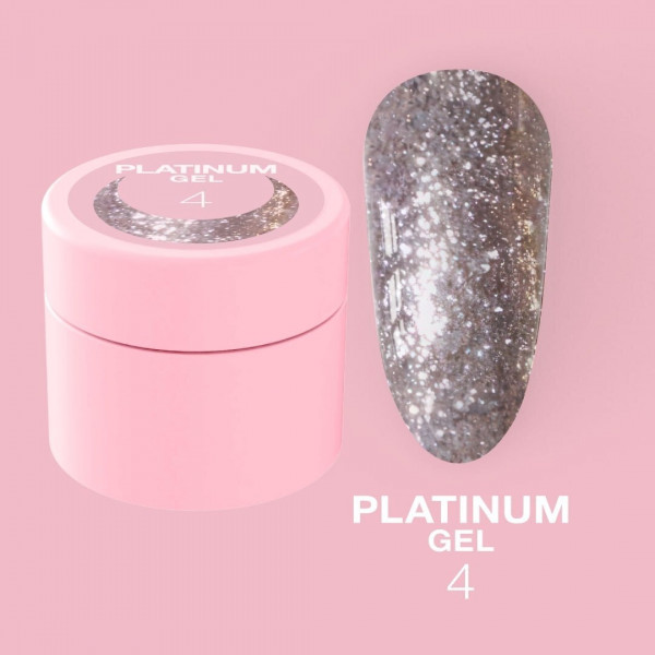 Sequins for nails Platinum Gel No. 4 5 ml LUNAmoon